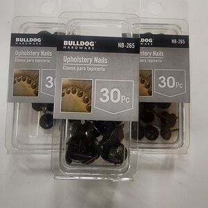 Bulldog Hardware Upholstery Nails 30Pc NB-265 Antique Brass Finish (Pack of 3)